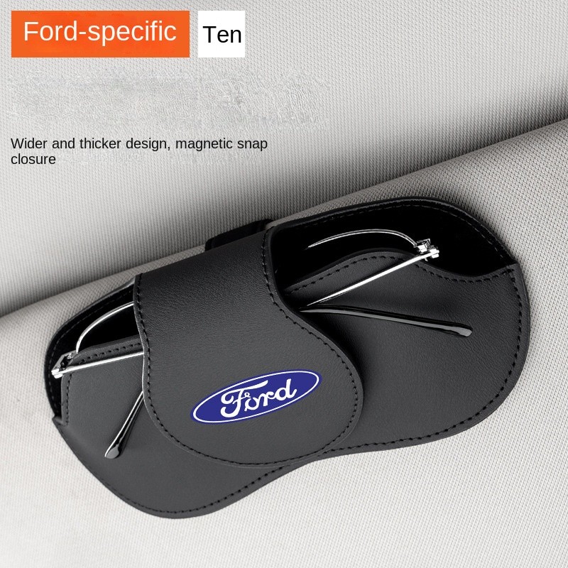 [Capa de óculos de carro ~] Adequado para Ford Collar Yu Quanshun Mustang Collar F150 Estojo de óculos de carro Viseira