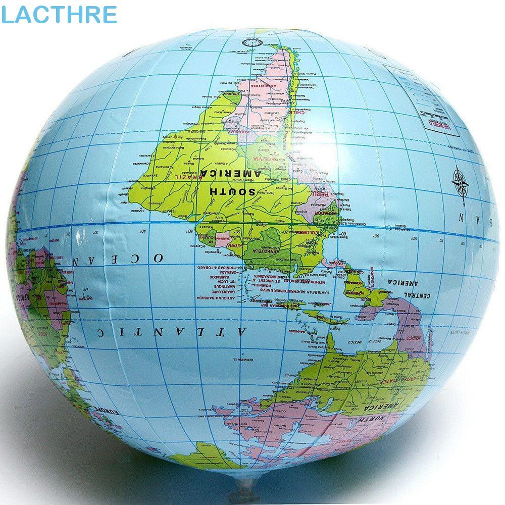 LACTHRE Globo Gigante Durável Terra Geografia Bola De Praia Balão Educacional Mapa Mundial De 16 Polegadas