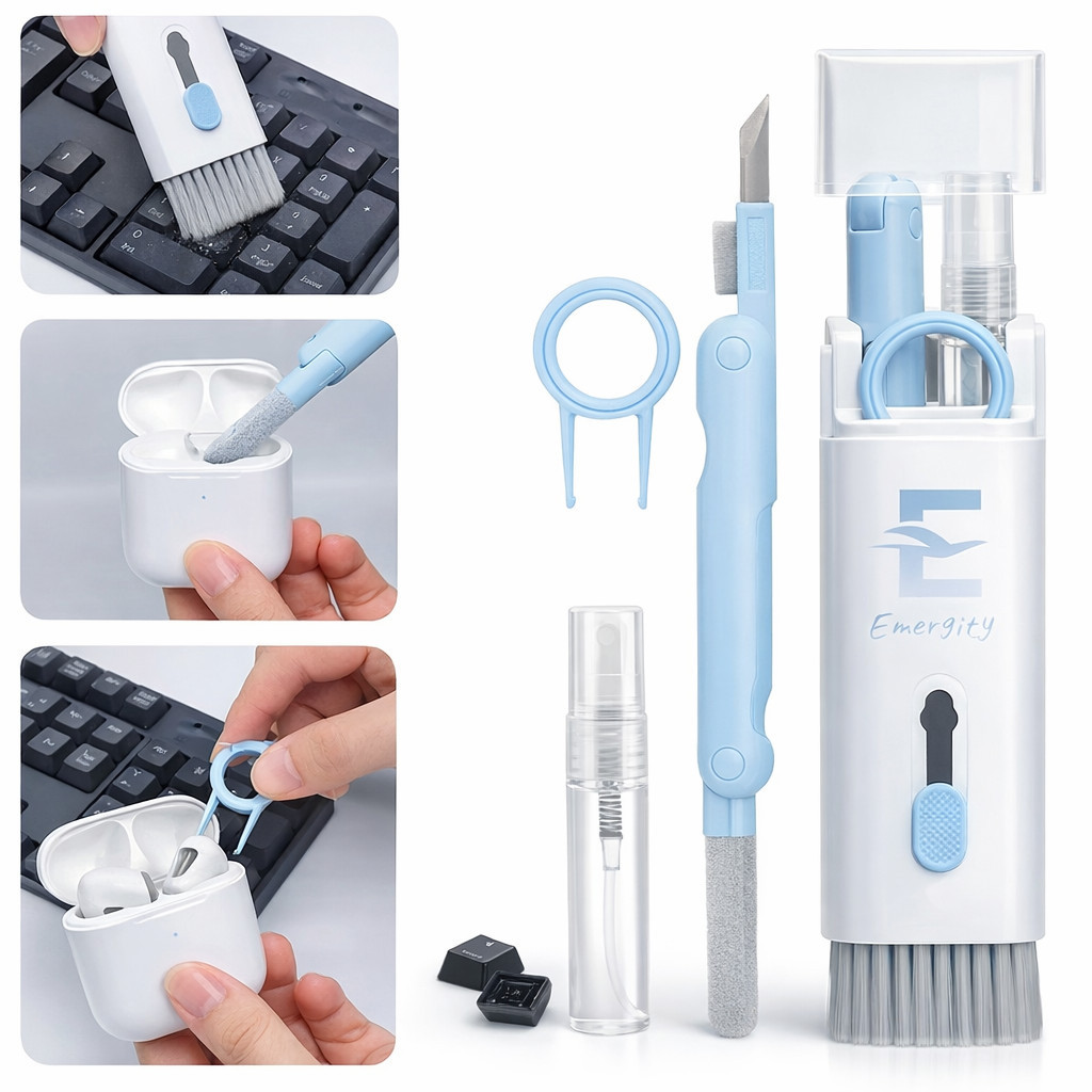 Kit Limpeza Escova Notebook Celular Teclado Fone Pc 7 Em 1