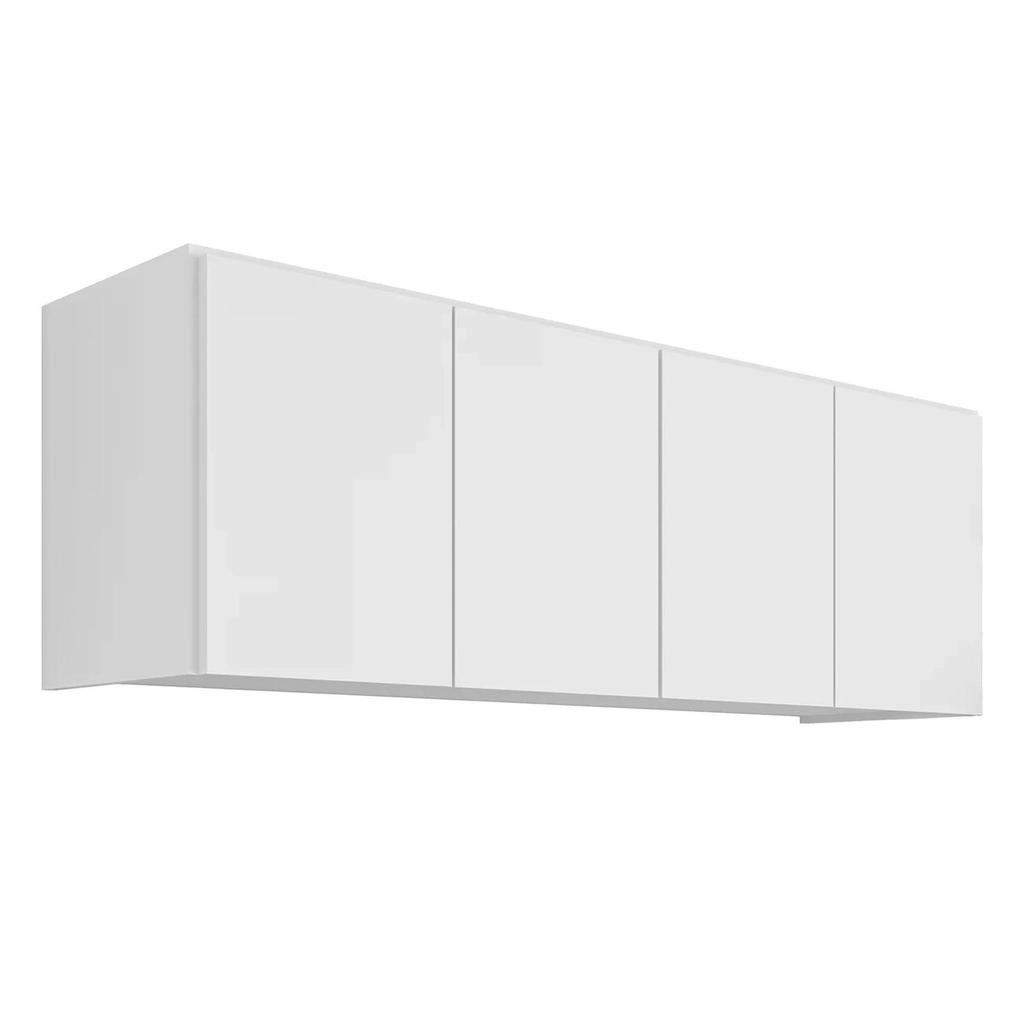 Armário de Cozinha Aéreo 118cm 4 Portas Monna Branco Z34 - Mpozenato