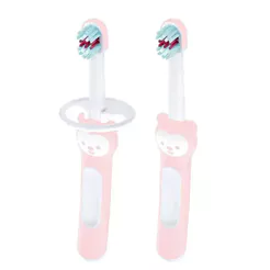 Escova de Dente MAM Baby’s Brush 6+ Meses Rosa 2 Unidades