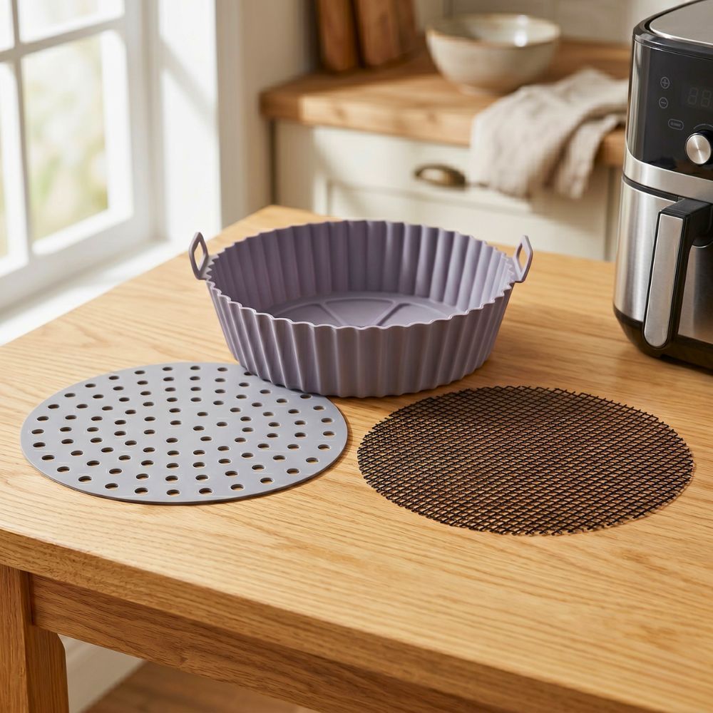 Cozinhe Sem Sujeira Kit Proteção de Silicone Airfryer Cesto Forro E Manta Mimo Style Fácil Limpeza