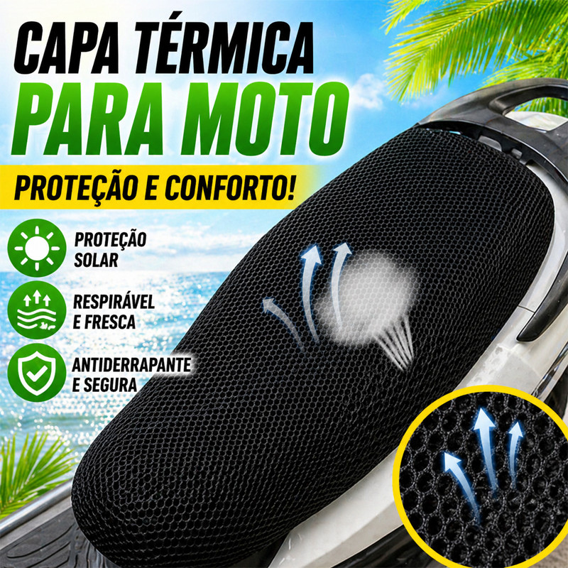 Capa de Banco para Moto Térmica Antiderrapante Confortável Respirável Capa de Banco Para Moto