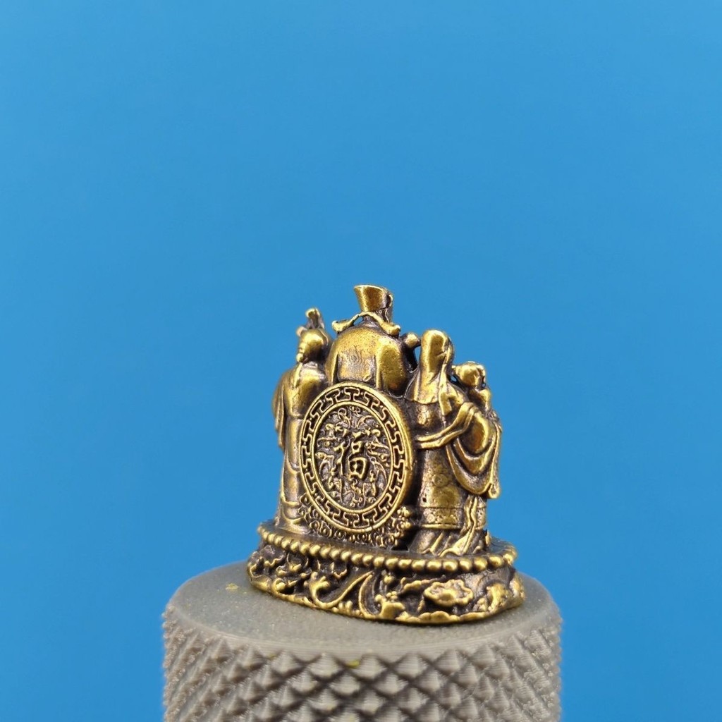 Cobre Fu lu Shou Samsung ornamentos de bronze deus da riqueza estátua sorte estrela lu Xing estrela aniversário comemora
