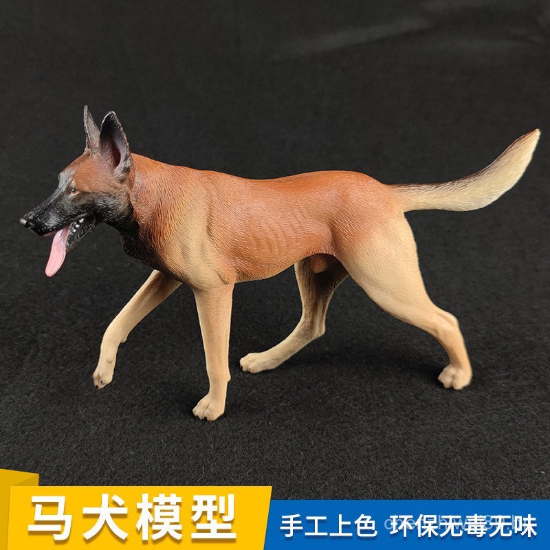 Brinquedo de Simulação de Animal para Crianças, Modelo de Cão Malinois, Pastor Alemão, Cão Policial, Decoração de Escrit