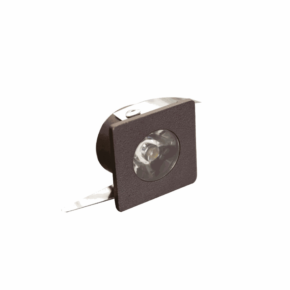 SPOT DE EMBUTIR LED QUADRADO 30° PARA MÓVEIS 3000K 2W BIVOLT 3X3X1,7CM METAL MARROM - ROMALUX 80119A