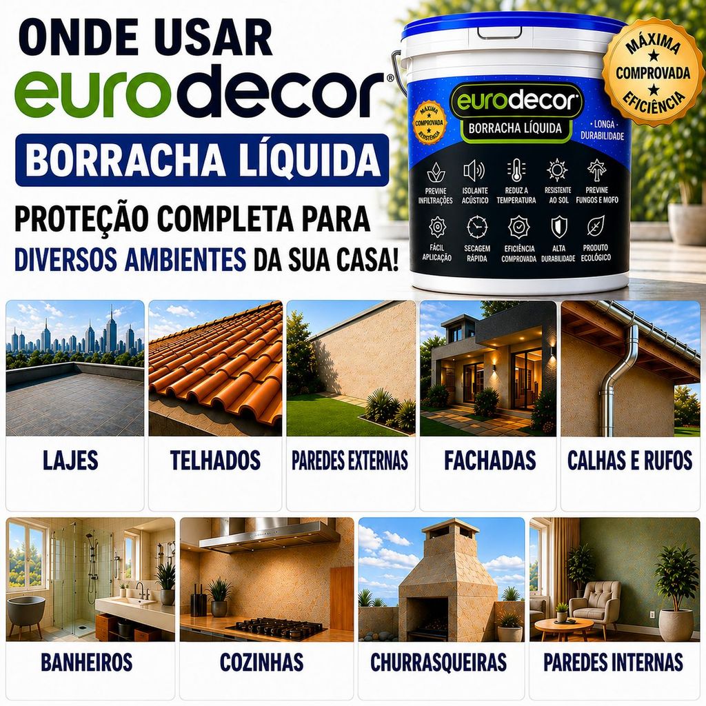 Ultra Borracha Líquida 4kg Ou 10kg Veda Tudo Contra Mofo e Infiltração — imagem 2 de 2