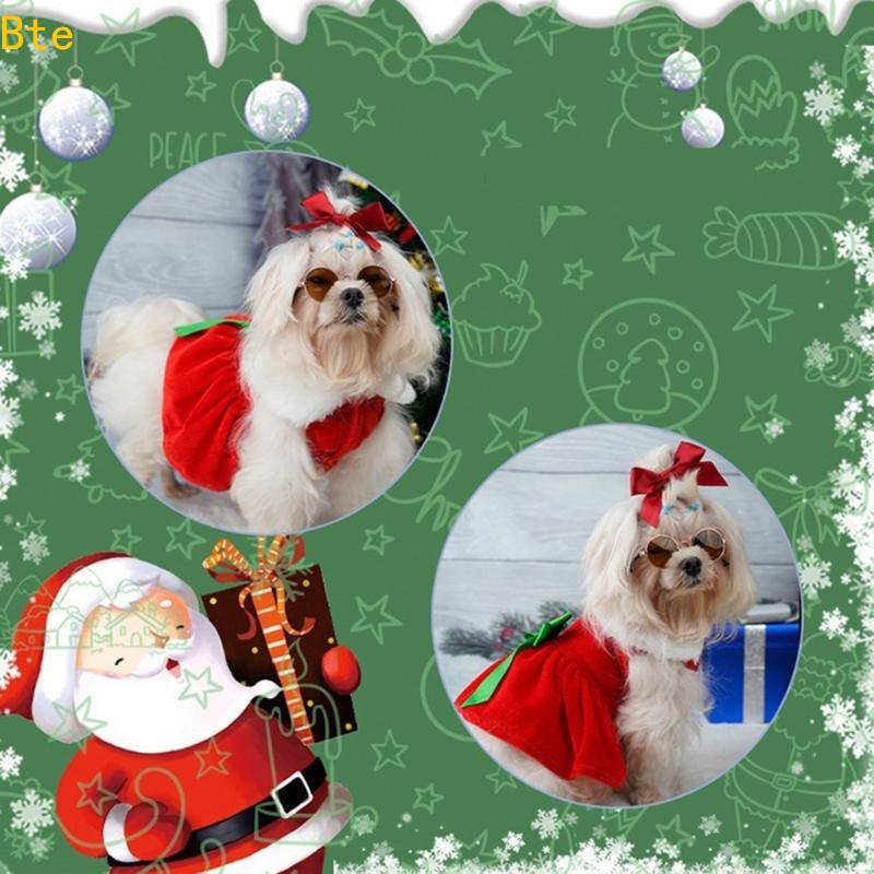 Bte Roupas Inverno Para Pequeno Gatinho Fantasia Natal Vestido Papai Noel Uniforme Gatos