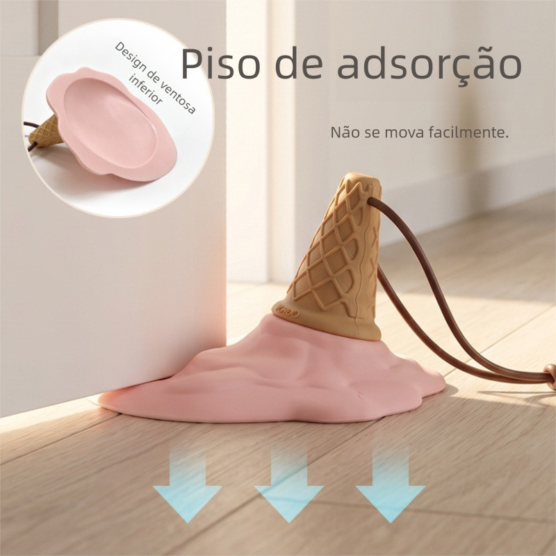 Batente de porta silencioso, adesivo anticolisão para maçaneta de porta, dispositivo de sucção para porta pendurável.