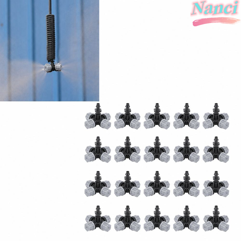 Bocal Atomizador NANCI 20 Unidades , Aspersor De Nebulização ABS Cruzado De 4 Vias , Conector De Tubulação De Jardim Int