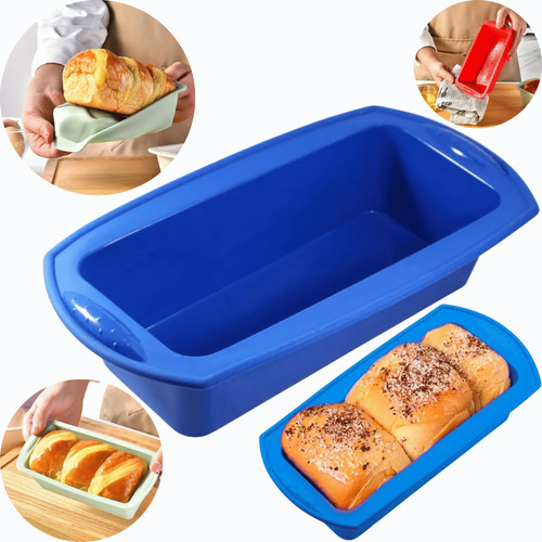 Forma Retangular Funda Silicone Antiaderente Bolo Gelo Pão Resistente Congelador Antiaderente Massa