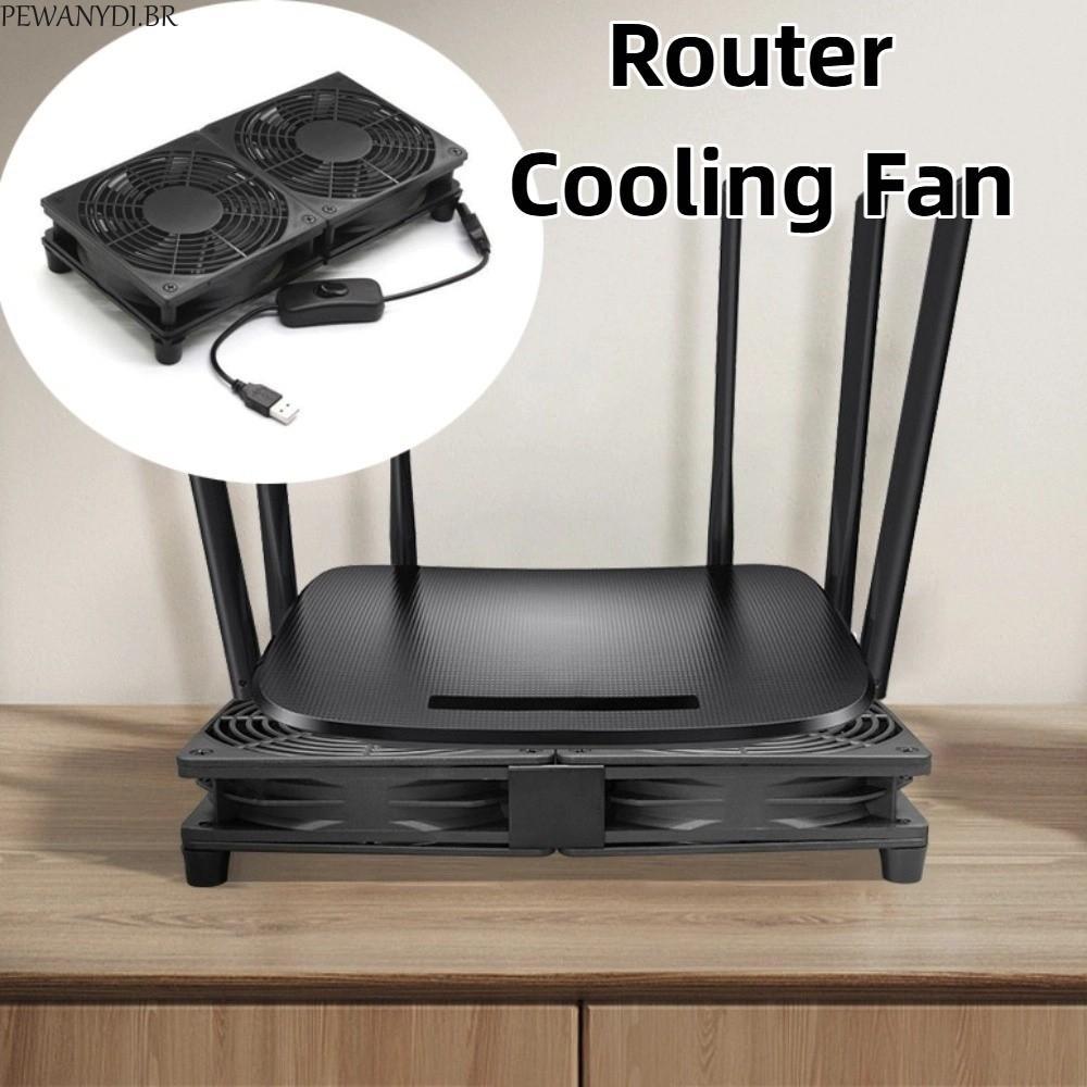 Ventilador De Resfriamento Do Roteador PEWANYDI , Com Interruptor De Ventiladores Duplos , Suporte , Base Radiador USB