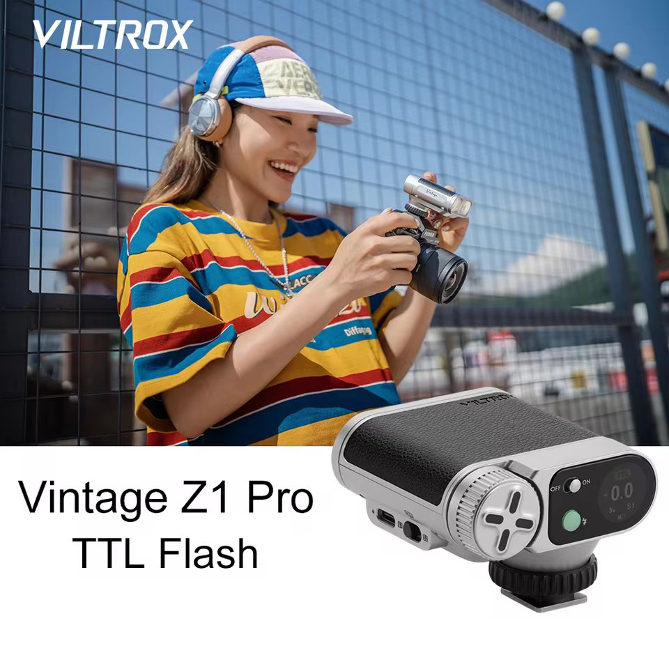 Viltrox Vintage Z1 Pro Câmera Flash Na TTL Automático HSS 1/8000s 24Ws 1s Reciclar USB-C Para Sony Canon Nikon Fujifilm