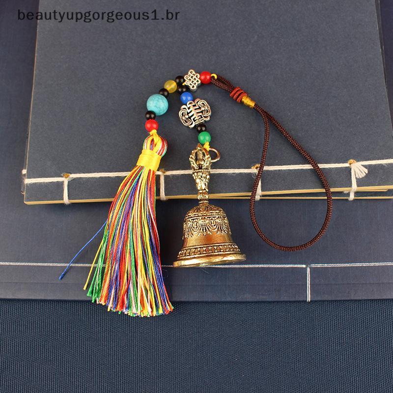 Imagem BEAUT Retro Tibetano Bronze Cobre Sino Sinos De Vento Pingente , Artesanato Em Latão Decoração De Casa