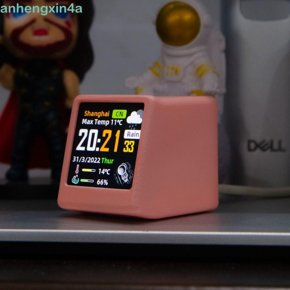 Relógios De Mesa ANHENGXIN WiFi , Termômetro Eletrônico De Operação Simples , Relógio Inteligente Para Clima , LCD Digit