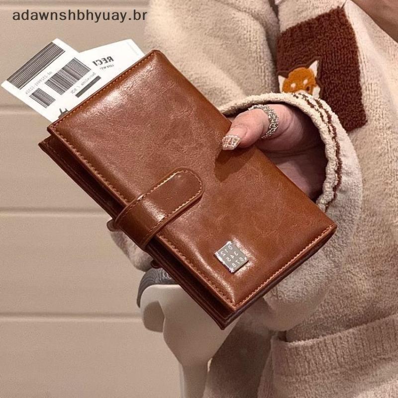 Adawnshbyuay Carteira De Passaporte De Viagem Feminina Homem Titular Do Cartão RFID Bloing De Crédito Saco De Identifica