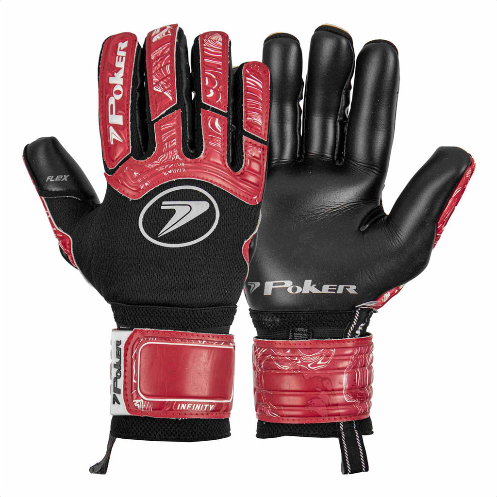 Luva de Goleiro Poker Campo Profissional Infinity Adulto