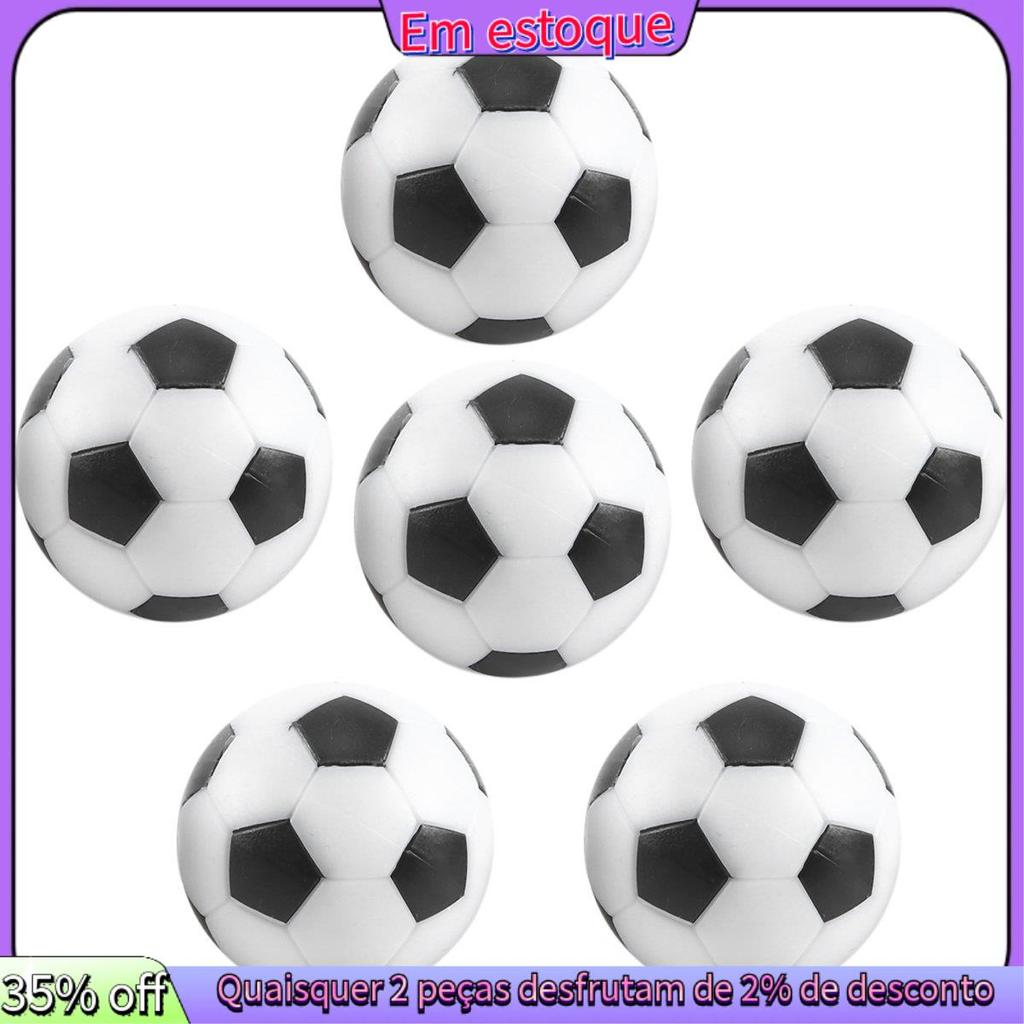6 Pçs Pequeno Estilo De Futebol Bola De Mesa Pebolim Plástico Duro Contraparte Jogo Crianças Brinquedo