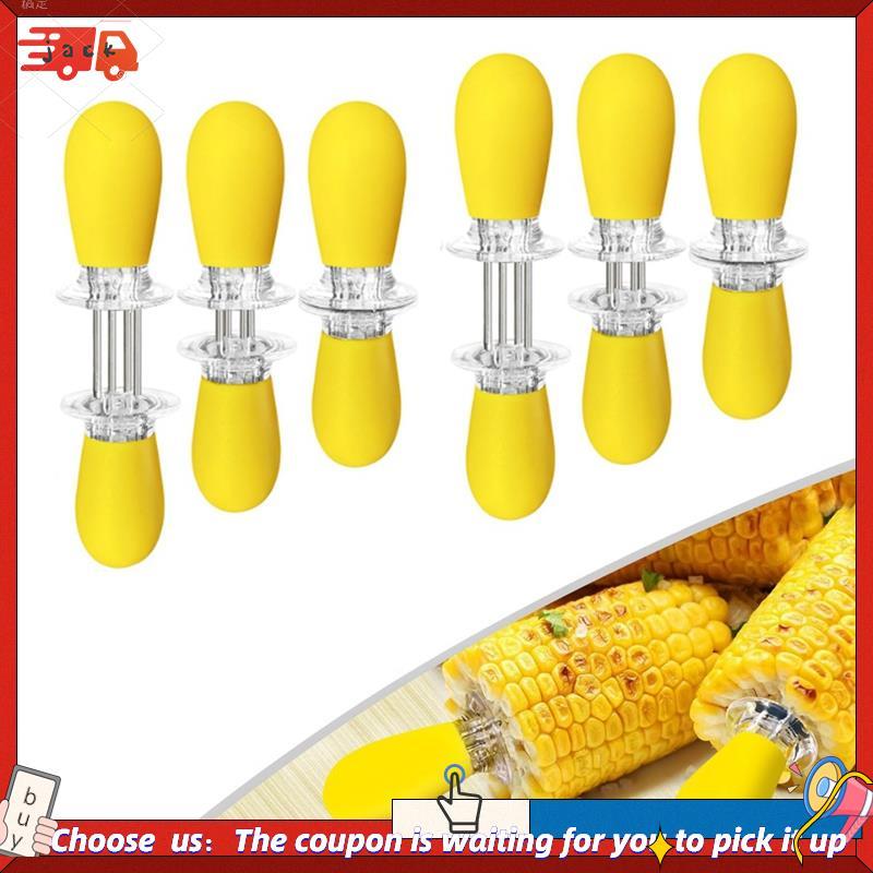 Prosperityusbrs06 Pares De Suportes De Milho Em Aço Inoxidável Espiga Espetos Para Cozinhar Casa Festas De Churrasco Aca
