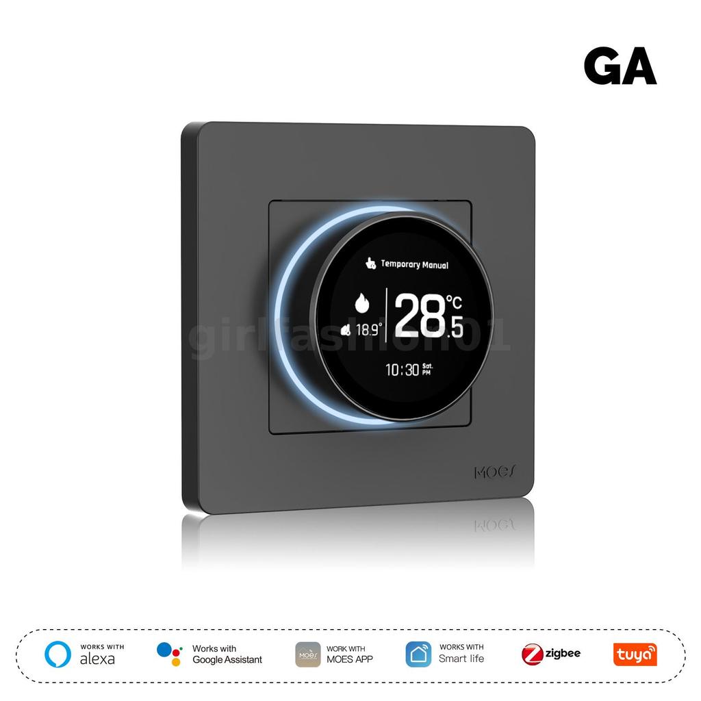MoesHouse Tuya Zigbee Star Ring Termostato De Botão Inteligente Com Display Digital LED Aquecimento De Água/Elétrico/Cal