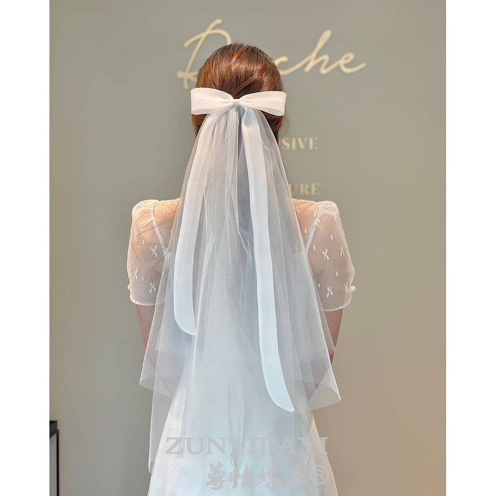 Véu de noiva estilo coreano, colar de casamento, certificado, foto, estúdio fotográfico, viagem, fotografia, longo, casa