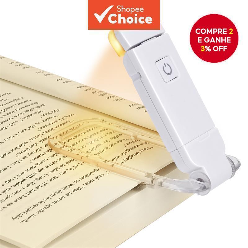 Produto Quente-Luz De Leitura LED Com Brilho Ajustável USB Clipe De Proteção Para Os Olhos Marcador Portátil