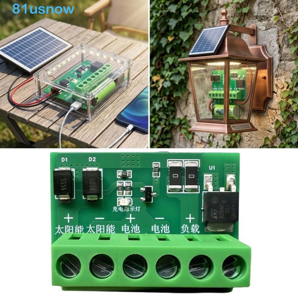 Placa De Circuito De Controle Solar USNOW1 , Controlador De Luz De Rua Durável 6-45V , 38 * 25mm