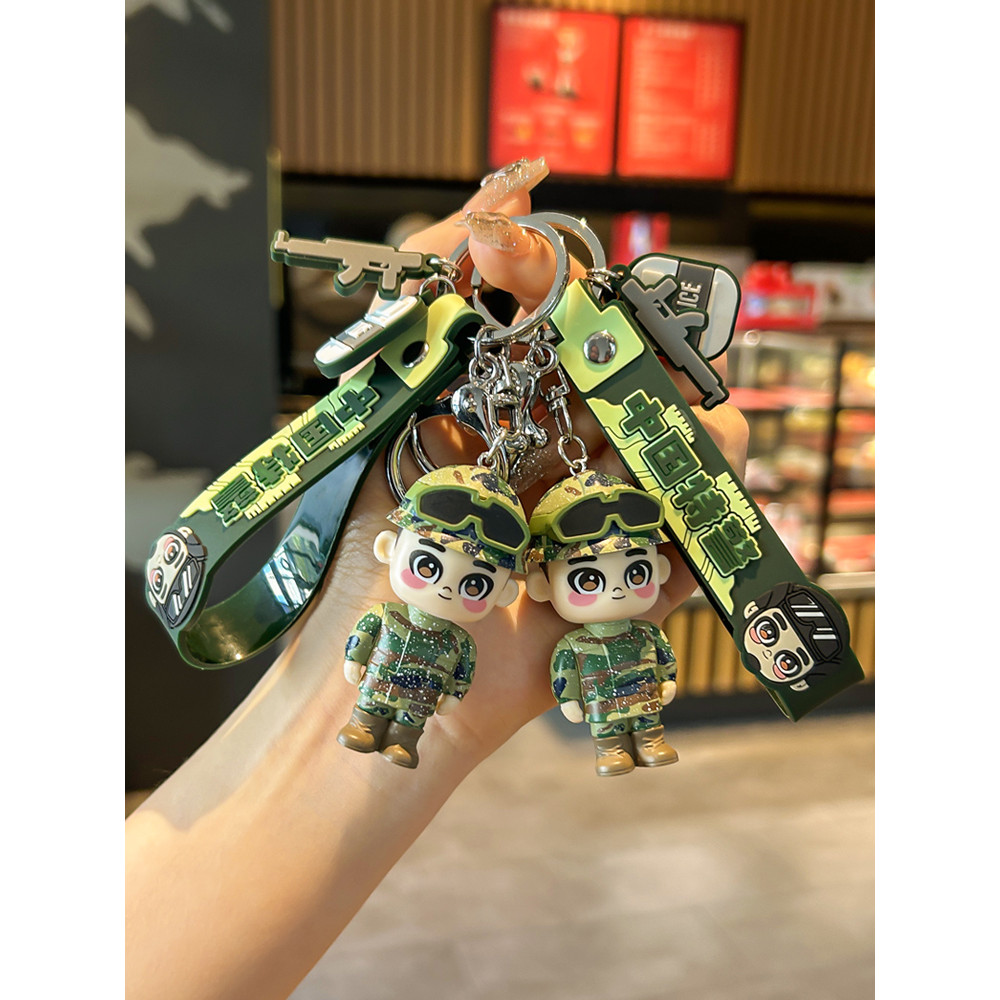 SWAT Boneca Chaveiro Lembrança Militar Pingente Forças Especiais Irmão Presente Mochila Pingente Chaveiro de Carro