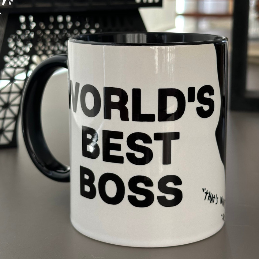 Caneca The Office Série Worlds Best Boss - Xícara Café Criativa 325ml