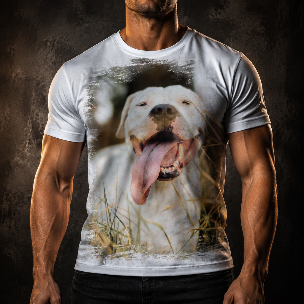 Camisa Camiseta Masculina Cachorro Dogo Argentino 6