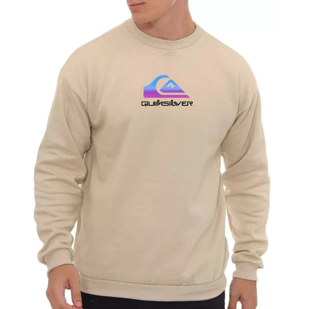 Blusa Moletom Quiksilver Blusa de Frio Sem Capuz e Sem Bolso Novidade