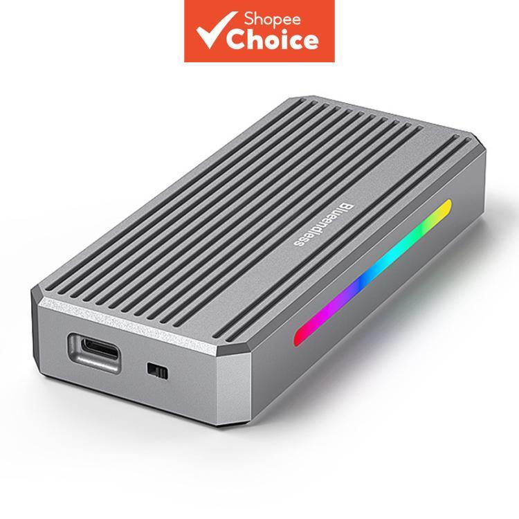 Gabinete externo SSD USB4 com RGB L & ventilador externo, leitor de SSD M.2 NVMe M280U4 PLUS