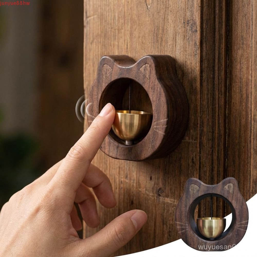 Carrilhão De Entrada JUNYUE , Campainha De Gato Sólida Decorativa De Sucção De Porta Para Pendurar Na Parede