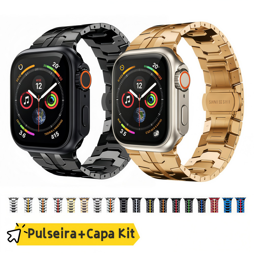 Iron Man Pulseira De Aço inoxidável+Mudar Para 49mm Ultra Case Para Apple Watch 