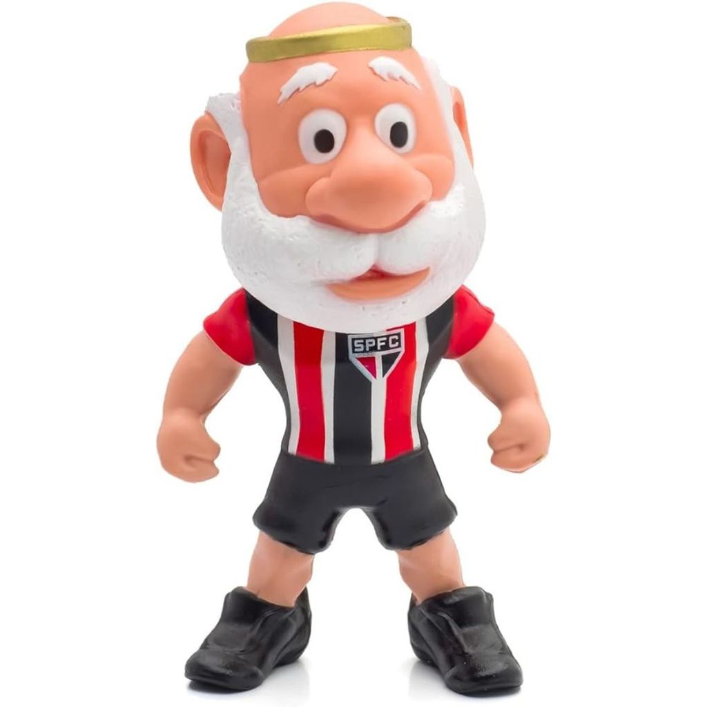 Mascote Oficial Sao Paulo Santo Tricolor Boneco Colecionavel 12cm Uniforme Visitante Camisa 2