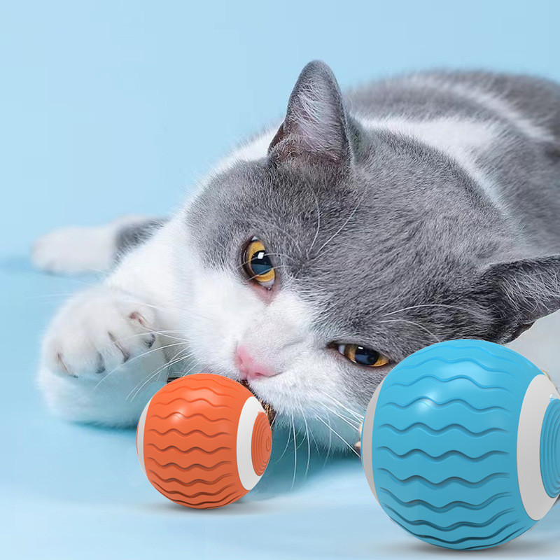 Bola de brinquedo interativa inteligente para animais de estimação, bola de brinquedo para gatos, resistente a mordidas