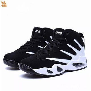 Tênis de basquete masculino de cano alto, calçado esportivo profissional antiderrapante e estiloso, estilo casual ELJ3