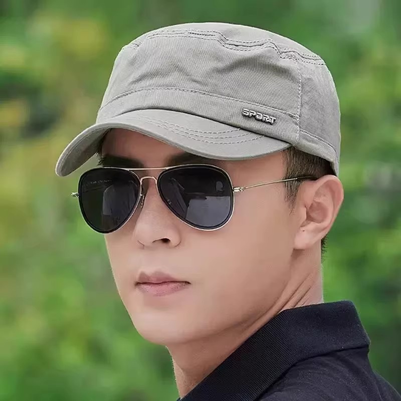 Novo chapéu masculino verão pára-sol boné superior plano Casual All-Match sol pesca protetor solar primavera outono boné