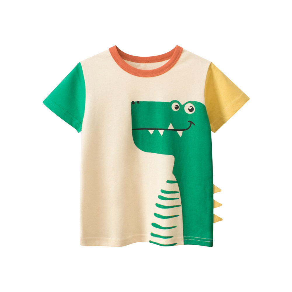 27 crianças puro algodão crianças camiseta de manga curta verão roupas infantis meninos roupas crianças dos desenhos ani