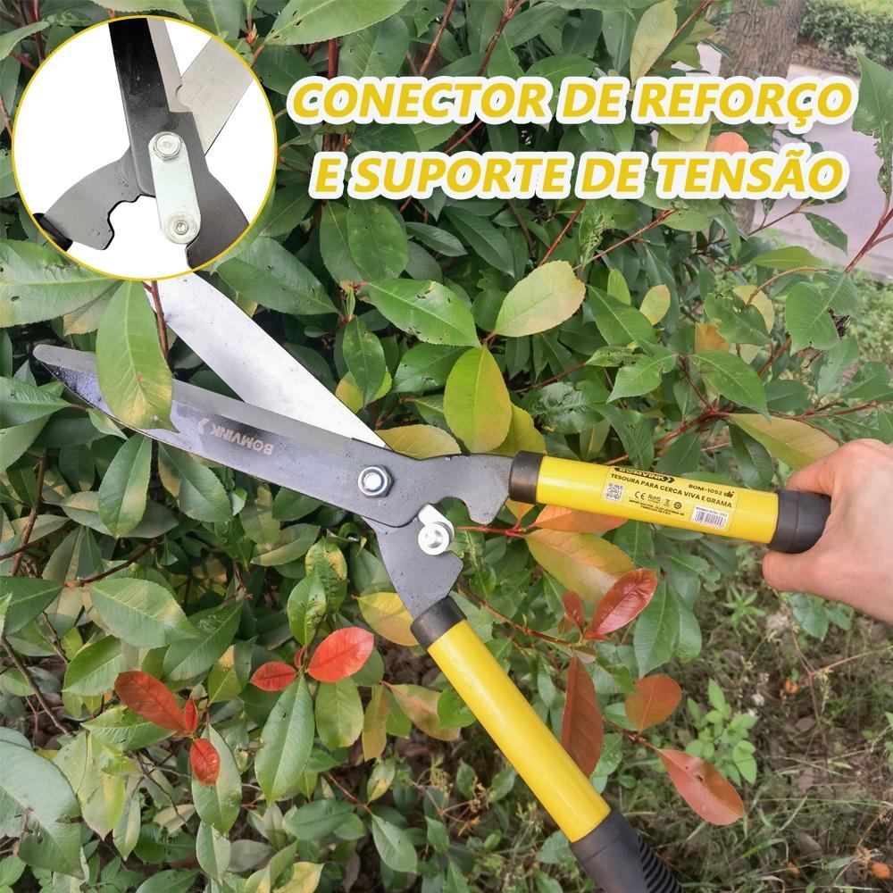 Tesoura de Jardinagem Profissional 53cm | Corte Precisão para Cerca Viva e Grama