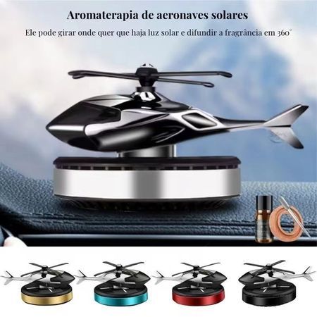 Aromatizador de ar solar helicóptero difusor rotativo para carro