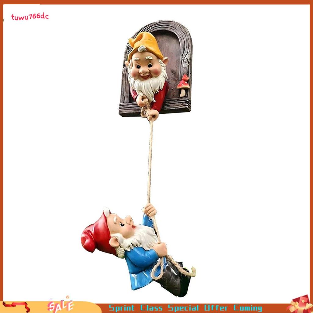 [Entrega Rápida BR] Decoração De Rosto De Árvore De Gnomos Escalando Ao Ar Livre Para Quintal , Adorável Estátua De Port