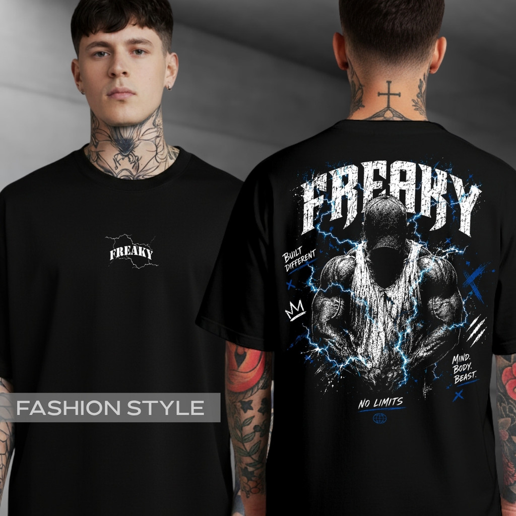 Camiseta Academia Freaky Thunder Treino Hardcore Marromba Beast Mode Ganley Gym Streetwear Camisa Algodão