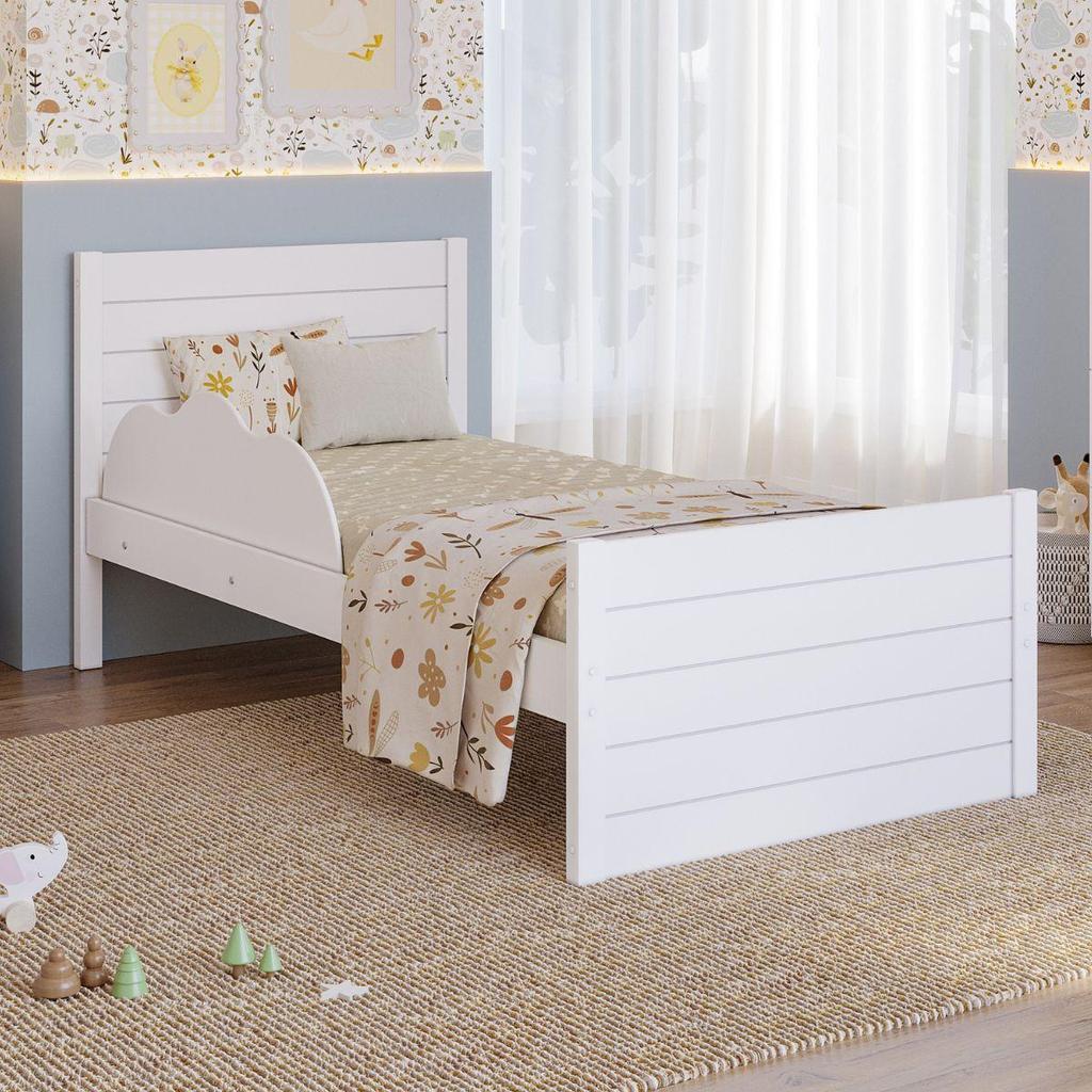 Cama Infantil Nuvem com Proteção Lateral 100% MDF