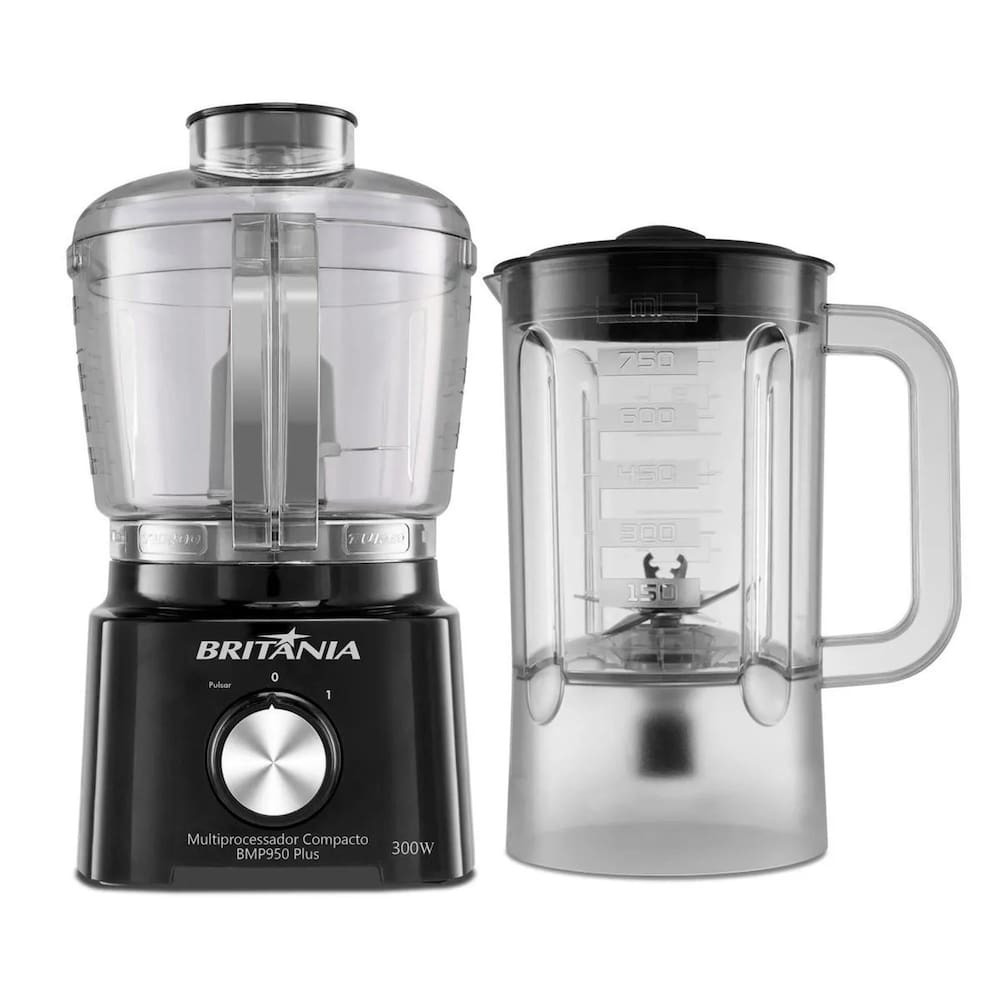 Multiprocessador Britânia 2 em 1 Compacto BMP950 Plus 300W Tecnologia Pro Maxx