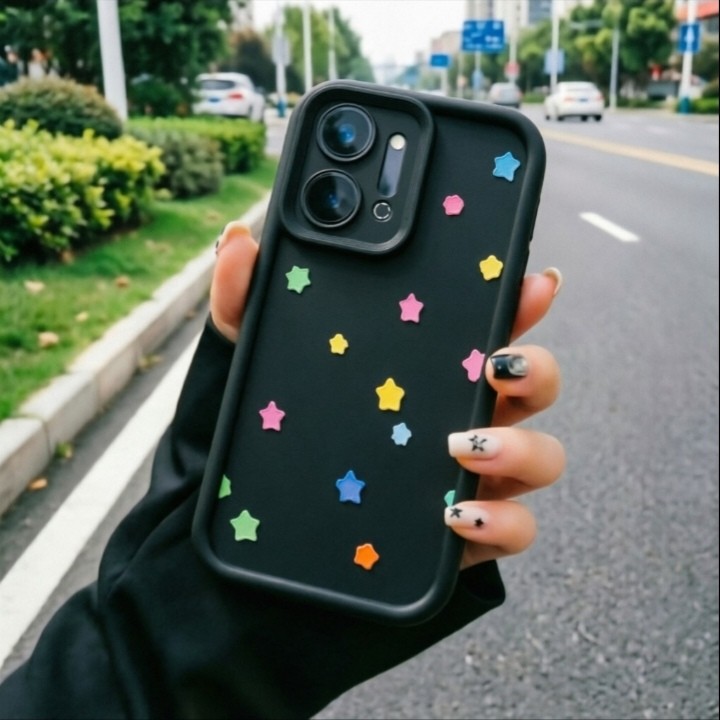 Capinha Itel A100 A200 A200 Plus A100C A90 A80 A70 A50 A50C A60 A60S A05S Pequena Estrela Caixa de Telefone