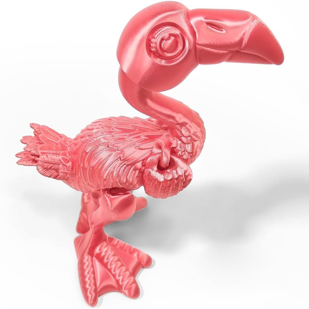 Flamingo Impresso em 3D, Brinquedos Articulados de Flamingo para Adultos, Brinquedos Antiestresse de Animais Impressos e