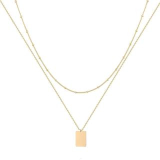 Colar Choker Delicado Dourado com Pingente de Pérola e Zircônia, Colar em Camadas com Corrente de Pérolas Banhado a Ouro