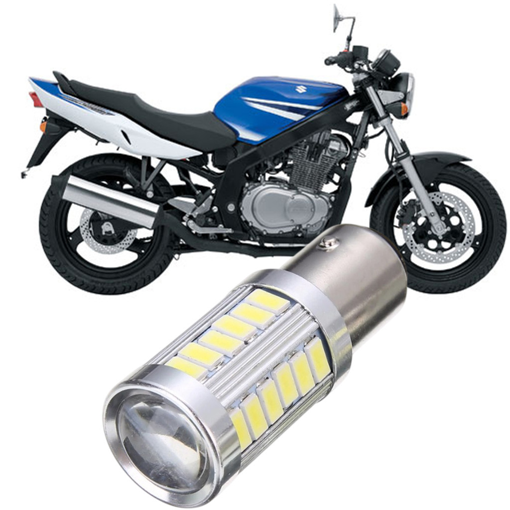 Lampada Ultra LED Luz de Freio e Lanterna Traseira P21/5W Moto Motocicleta Suzuki GS 500 E 1993 a 2009