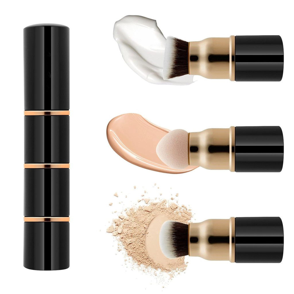 Conjunto De Base De Maquiagem Multifuncional 3 Em 1 , Creme , Pó Líquido , Corretivo Facial , Kit De Caneta De Contorno